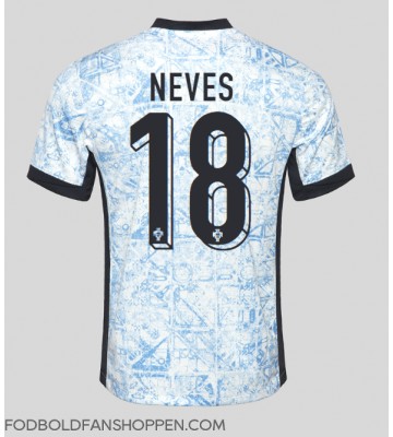 Portugal Ruben Neves #18 Udebanetrøje EM 2024 Kortærmet